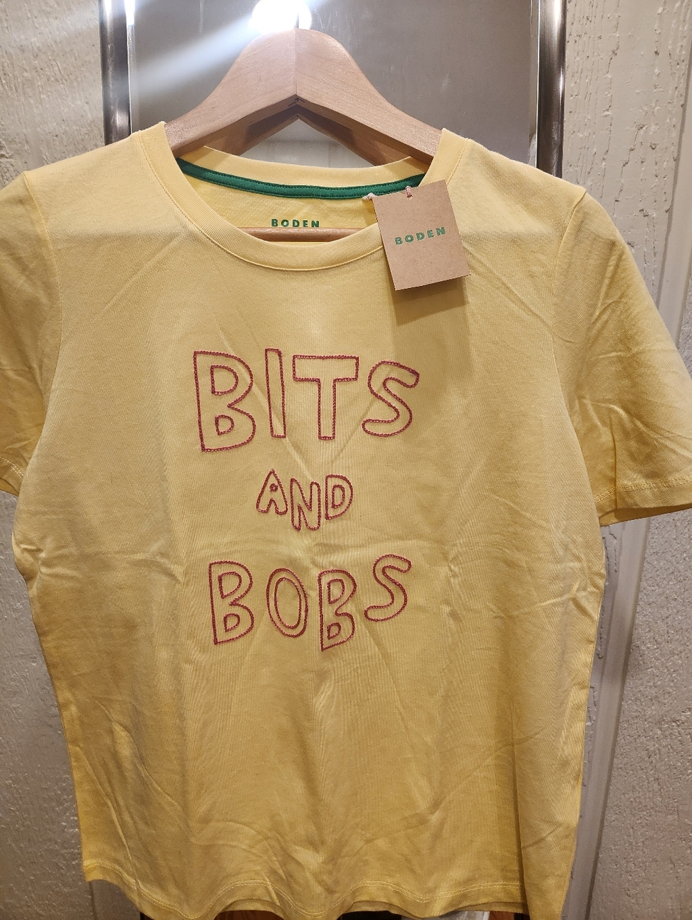 Boden Yellow 'Bits and Bobs' Short Sleeve Tee